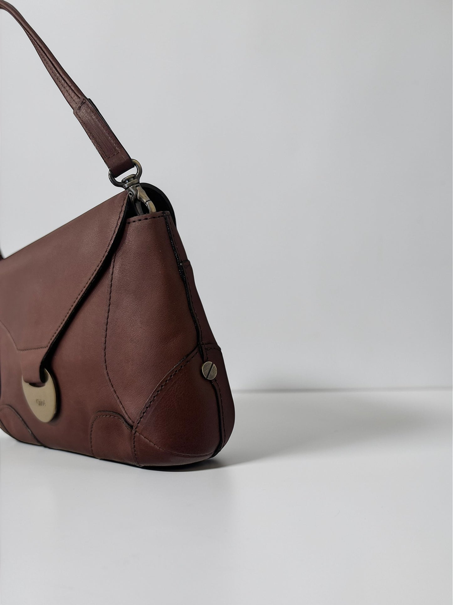 Vintage Chloé Brown Leather Shoulder Bag / Clutch |1990’s