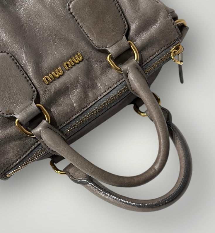 Vintage Miu Miu Leather Top Handle Bag