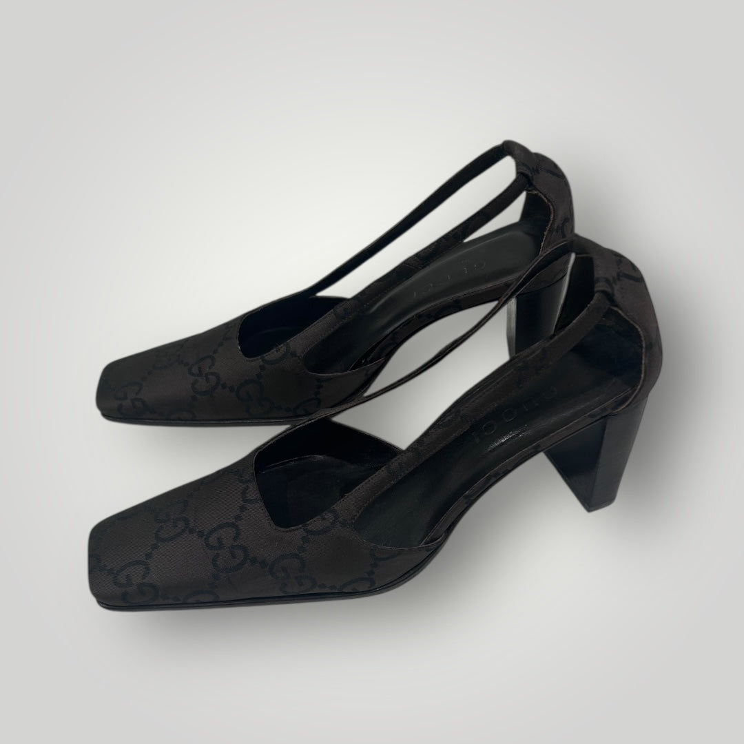 Vintage Gucci Jacquard Slingback Heels – Tom Ford Era