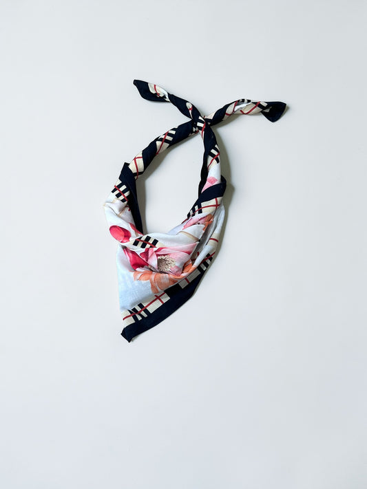 Vintage Burberry floral handkerchief