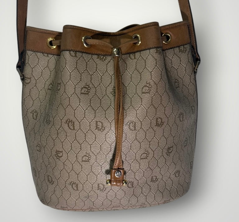 Christian Dior Vintage Honeycomb Bucket Bag