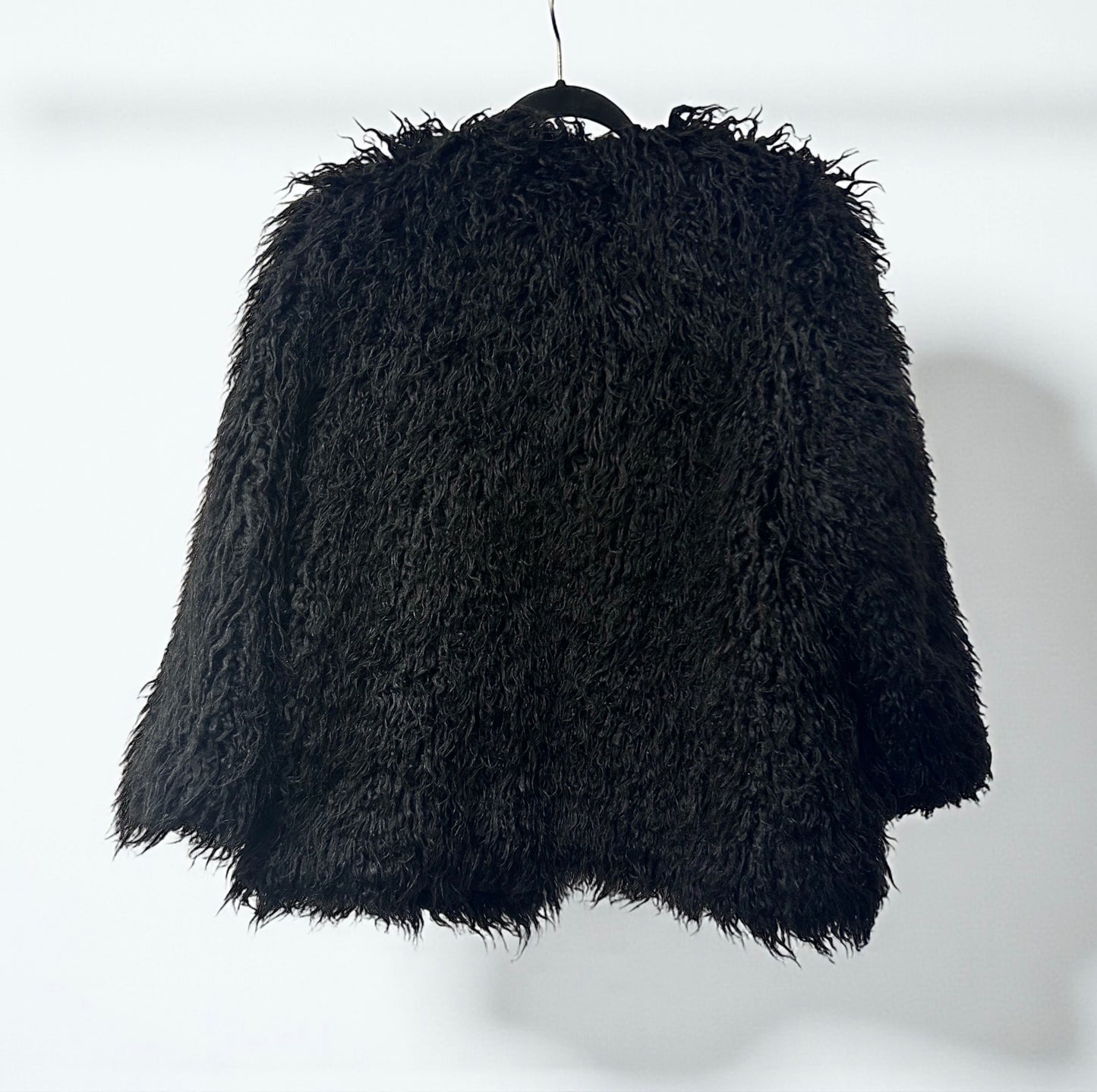 Vintage Black Faux Fur Jacket