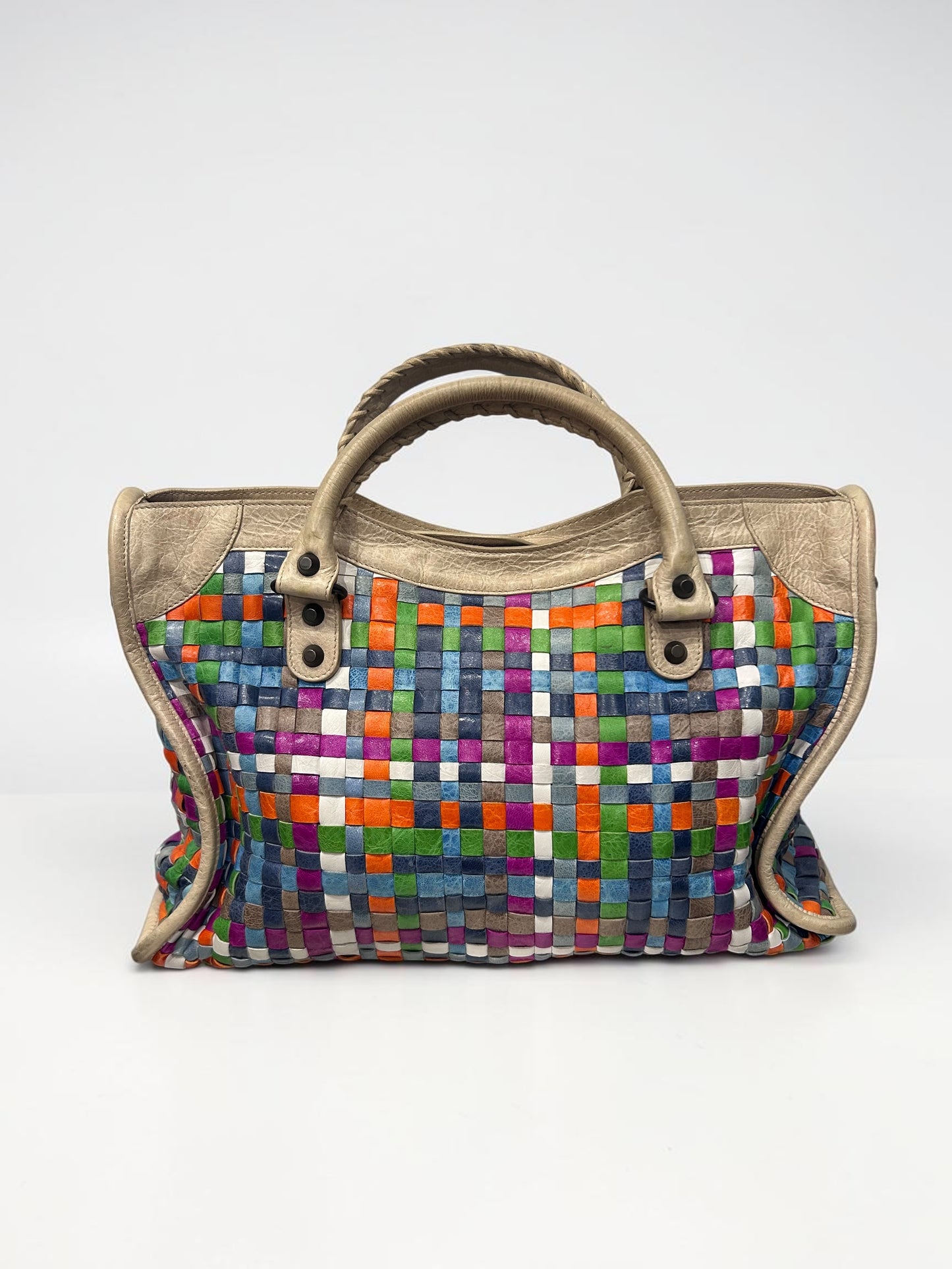 Balenciaga Limited Edition Motocross Woven Classic City Bag|circa 2011