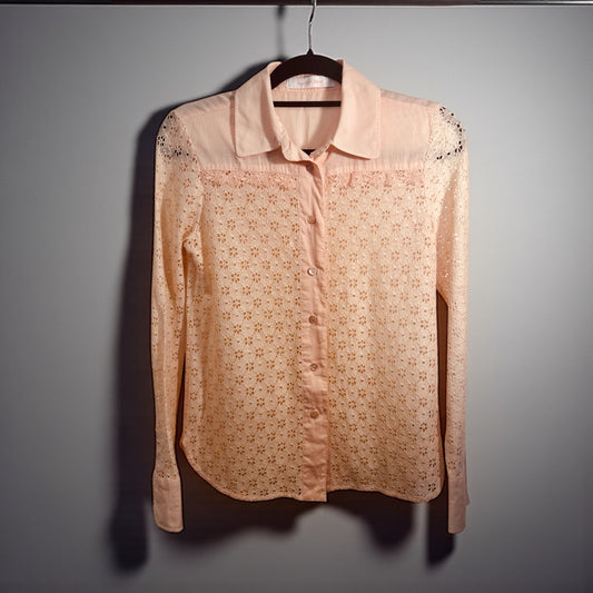 See by Chloé Lace Button-Up Blouse