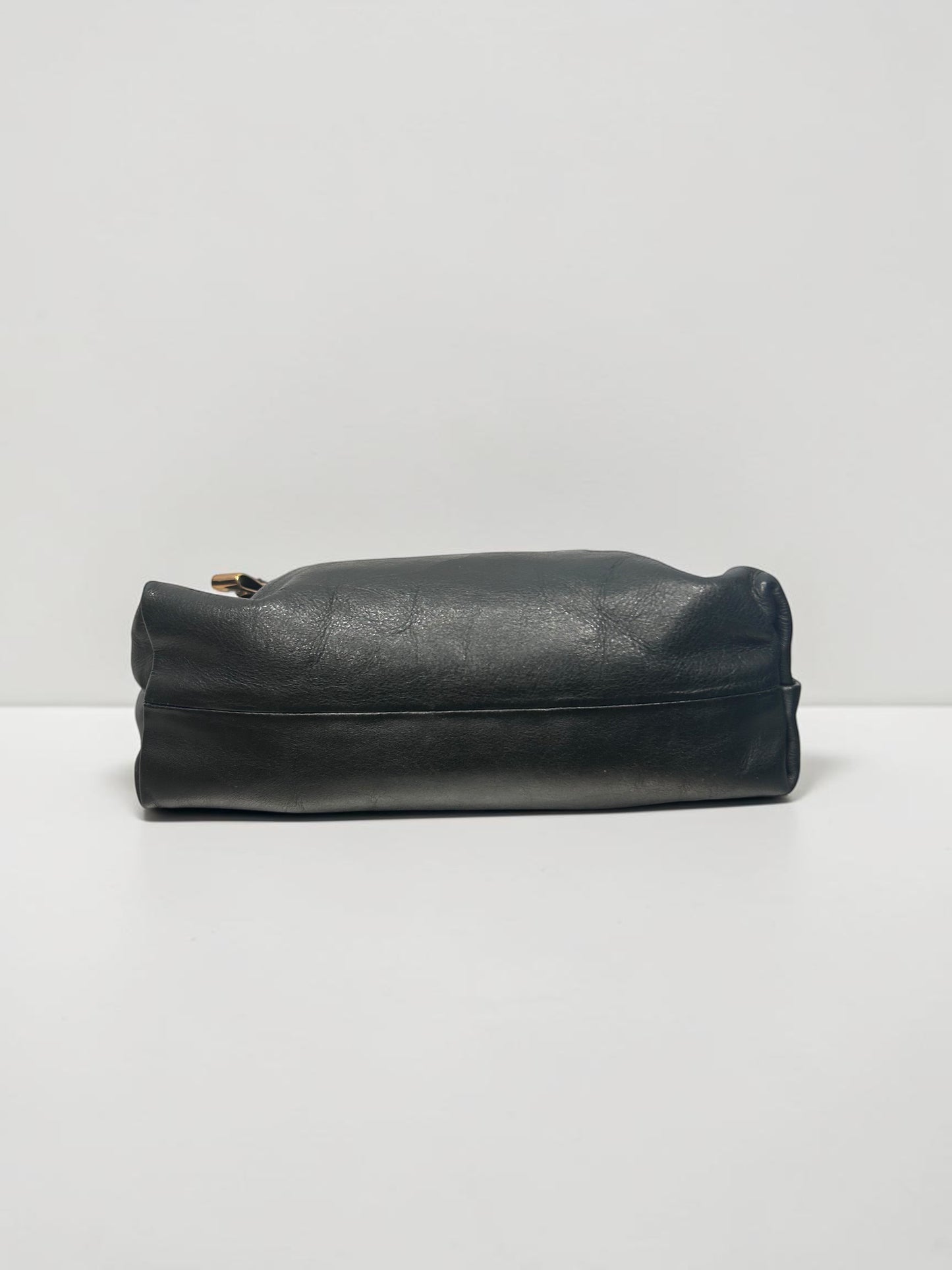 Vintage Chloé Black Leather Shoulder & Crossbody Bag|Early 2000s