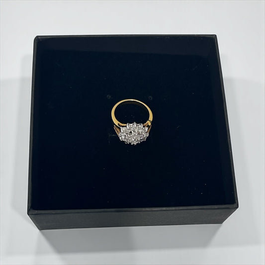 Vintage Gold Plated Cluster Ring