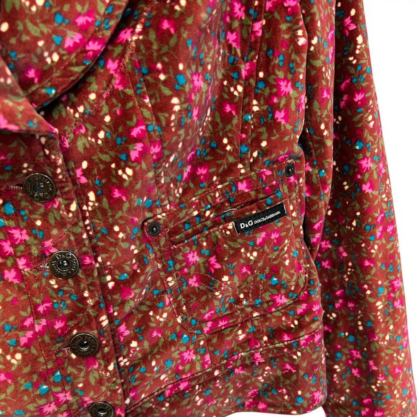 90’s DOLCE AND GABBANA Floral Velvet Jacket