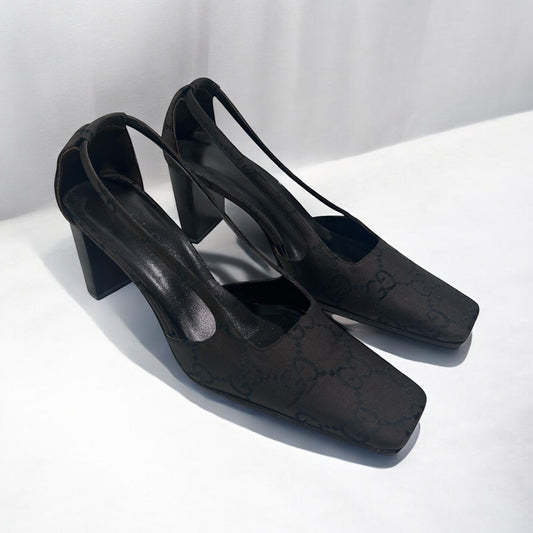Vintage Gucci Jacquard Slingback Heels – Tom Ford Era