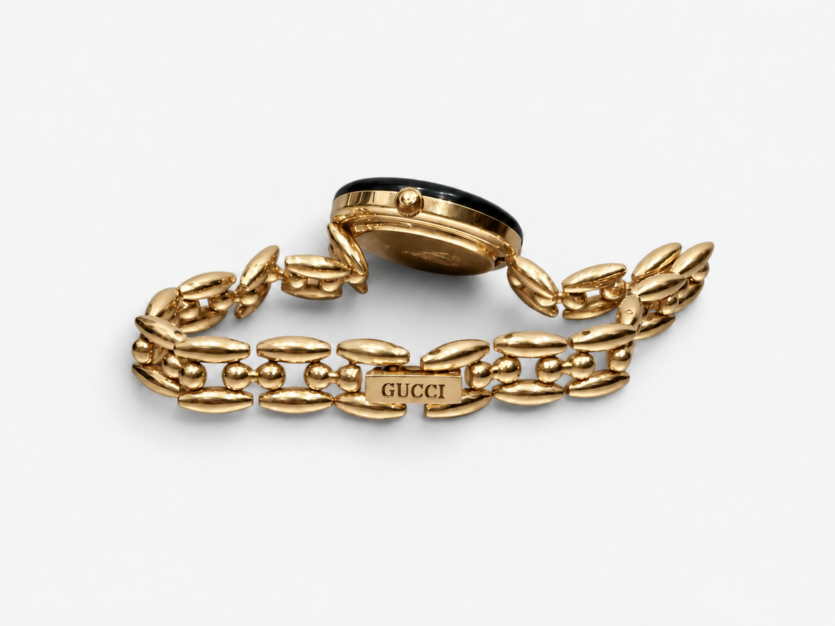 Vintage Gucci Interchangeable Bezel Gold-Plated Watch | 1990s