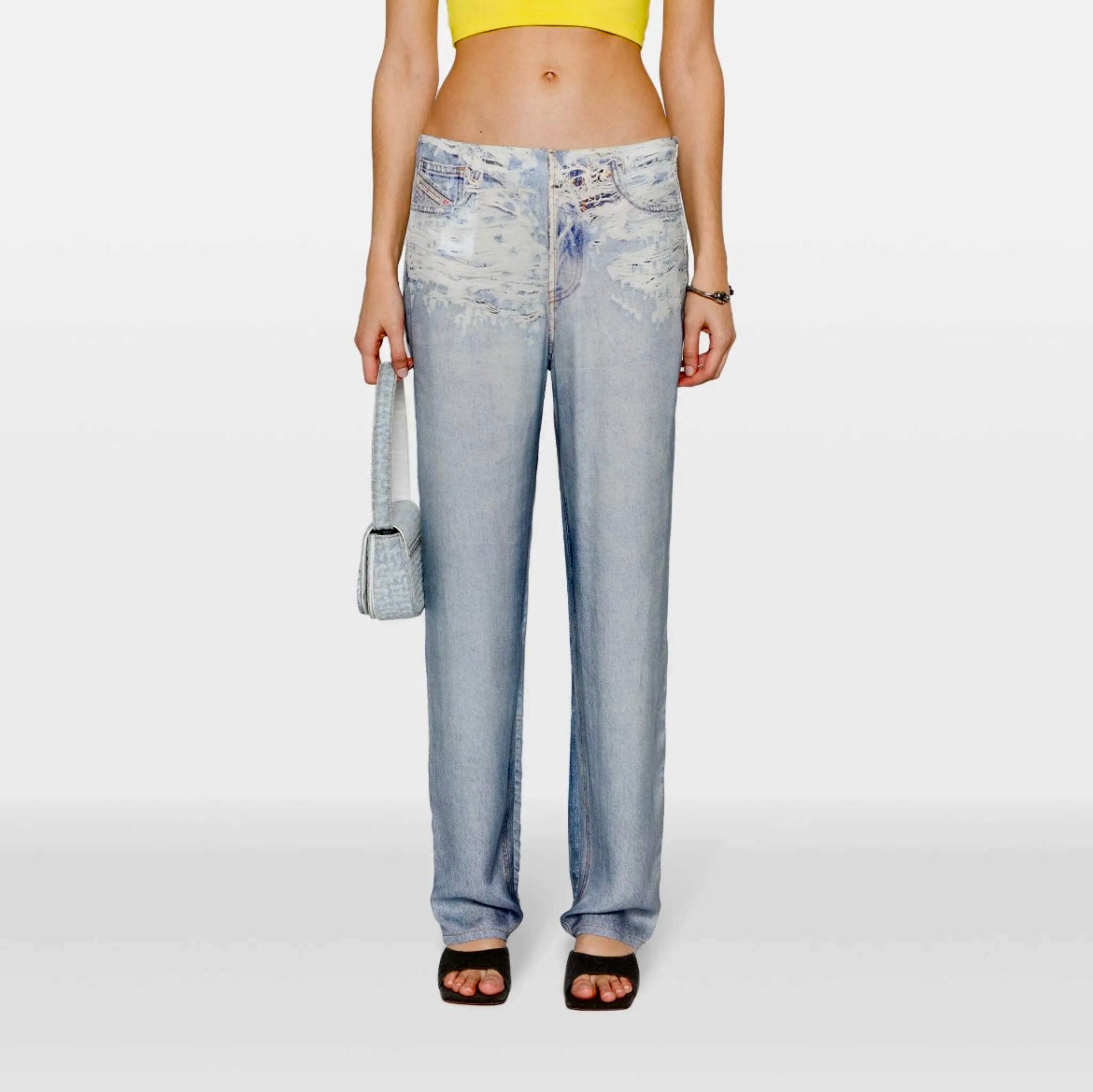 Diesel Trompe-l’œil Straight-Leg Pants
