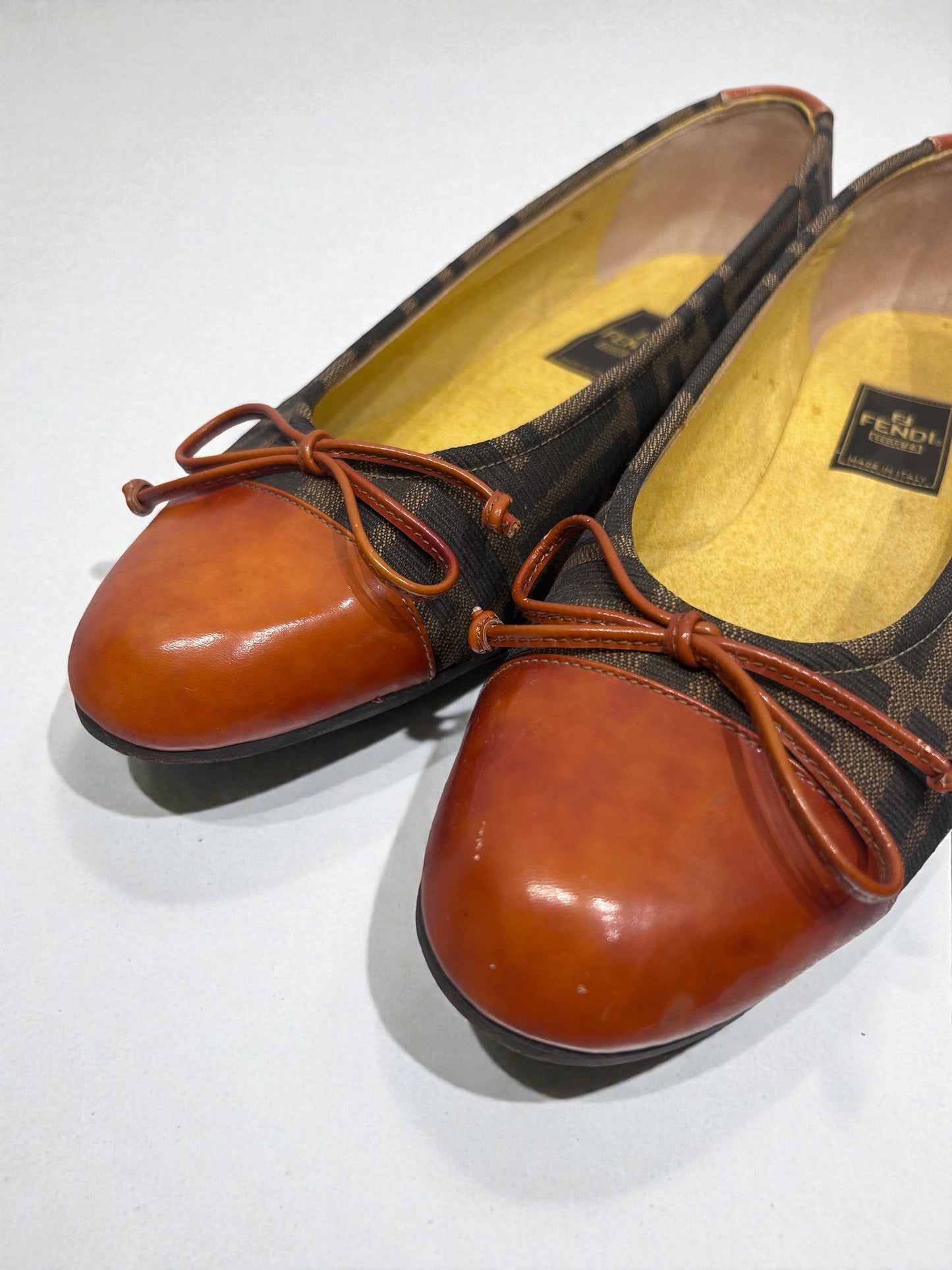 Vintage Fendi Zucca Ballet Flats| Early 2000s