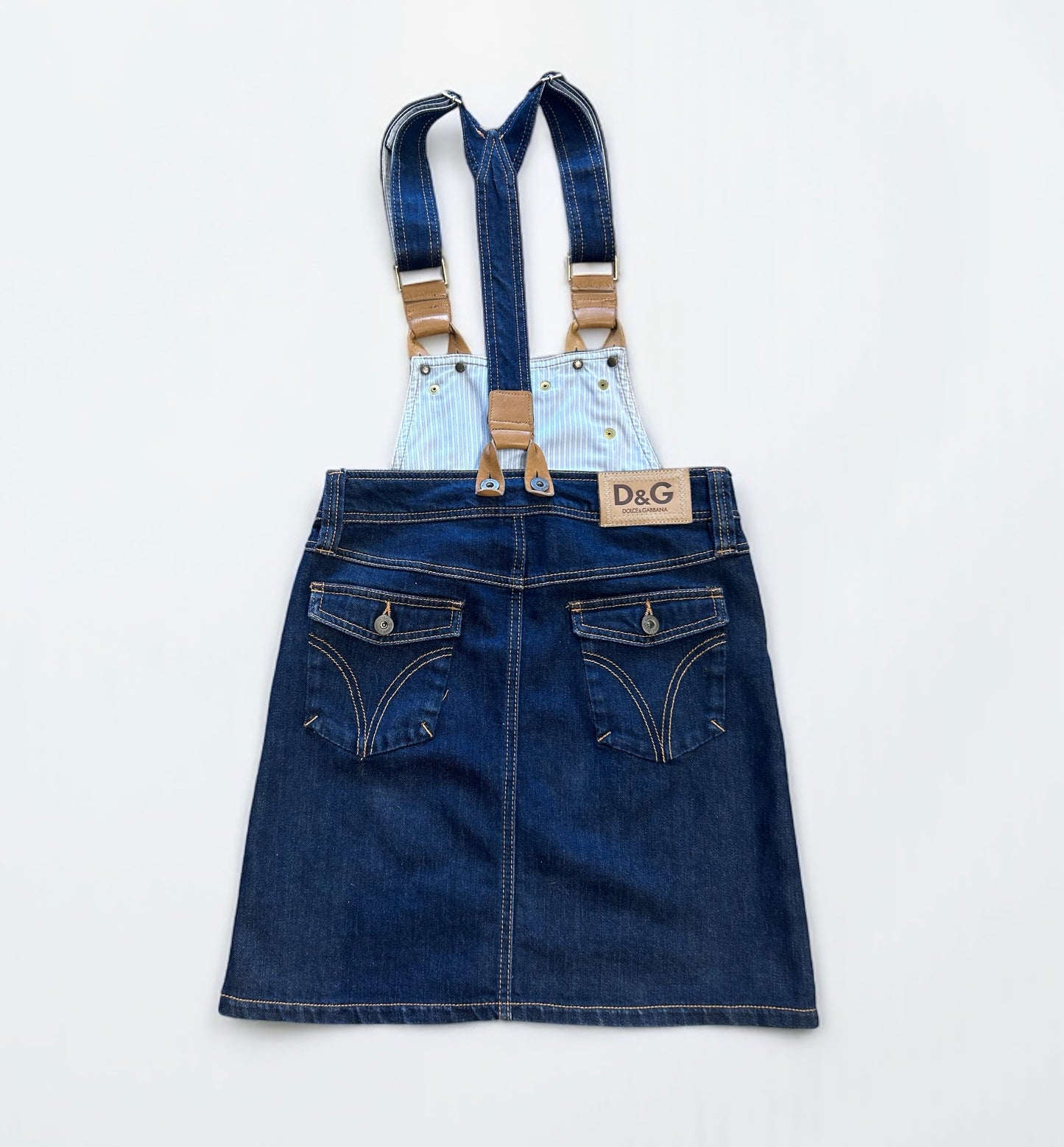 Y2K Dolce & Gabbana Denim Overall Mini Dress