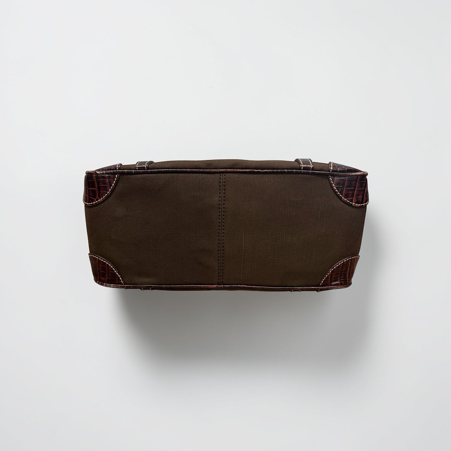 Céline Boogie Canvas & Croc Trim Bag|Early 2000s