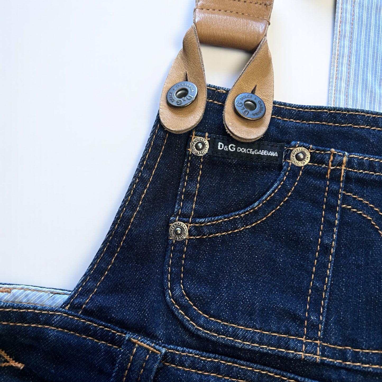 Y2K Dolce & Gabbana Denim Overall Mini Dress