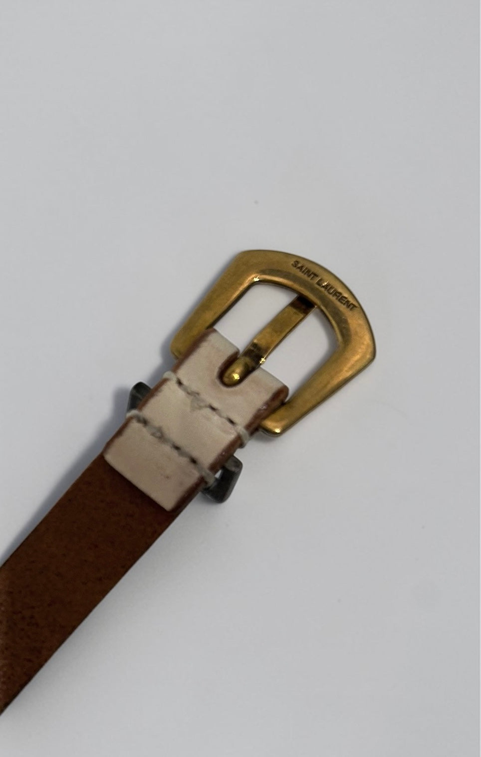 Vintage Saint Laurent Slim Leather Belt| 2000׳s