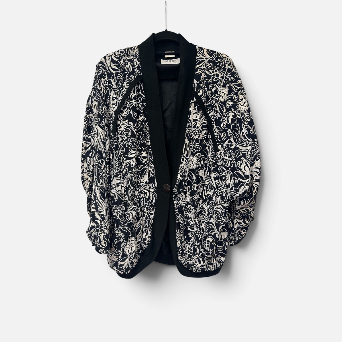 Vintage Sandro Floral Print Viscose Jacket| Early 2000s