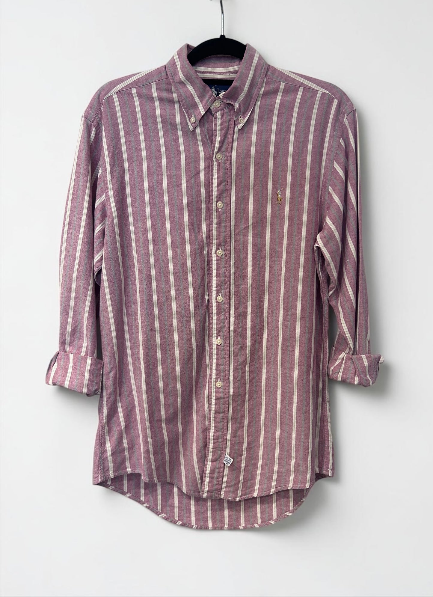 Vintage Ralph Lauren Striped Button-Down Cotton Shirt|Late 1990’s