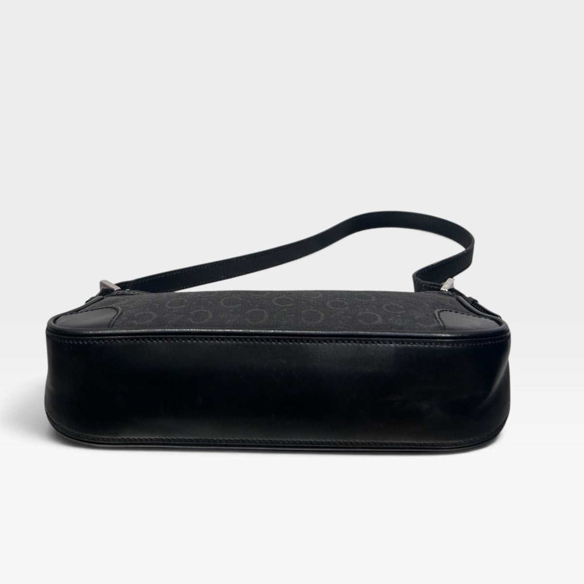 Vintage Celine Black Macadam Shoulder Bag | Early 2000s