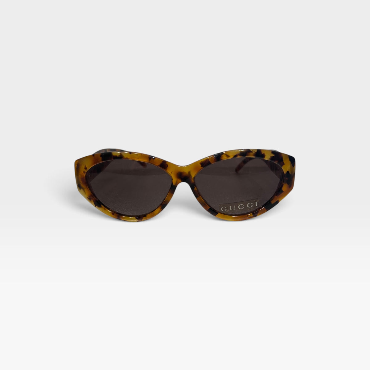 Vintage Gucci Tortoiseshell Oval Sunglasses | 1990s