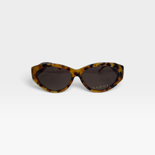 Vintage Gucci Tortoiseshell Oval Sunglasses | 1990s