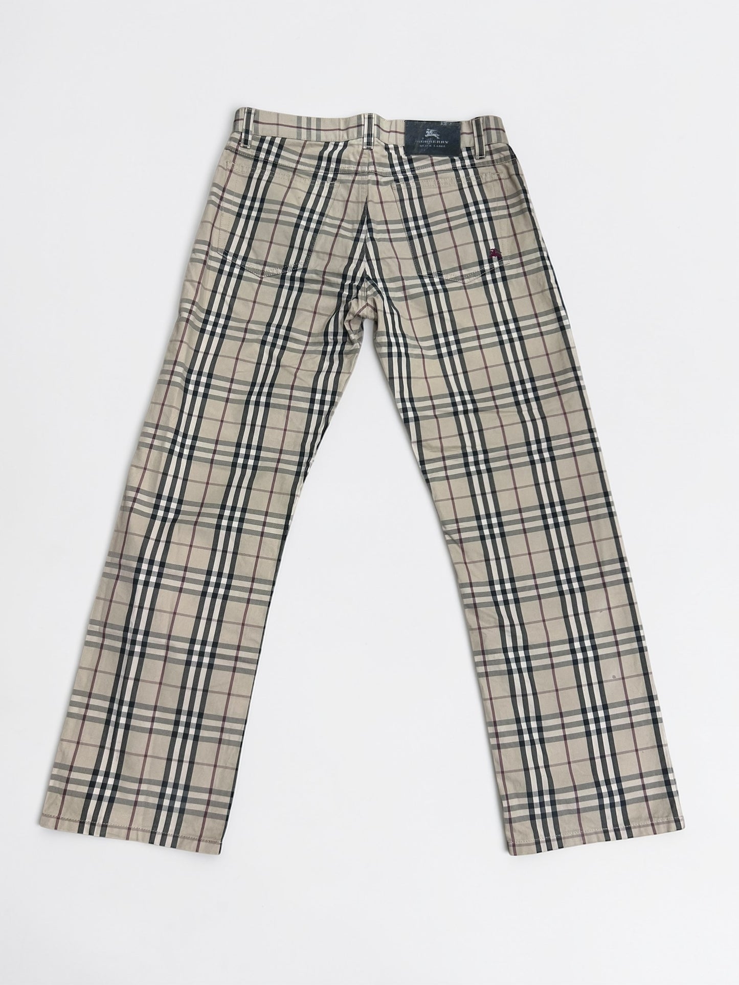 Burberry Black Label Cotton Nova Check Pants | Mid 2000s