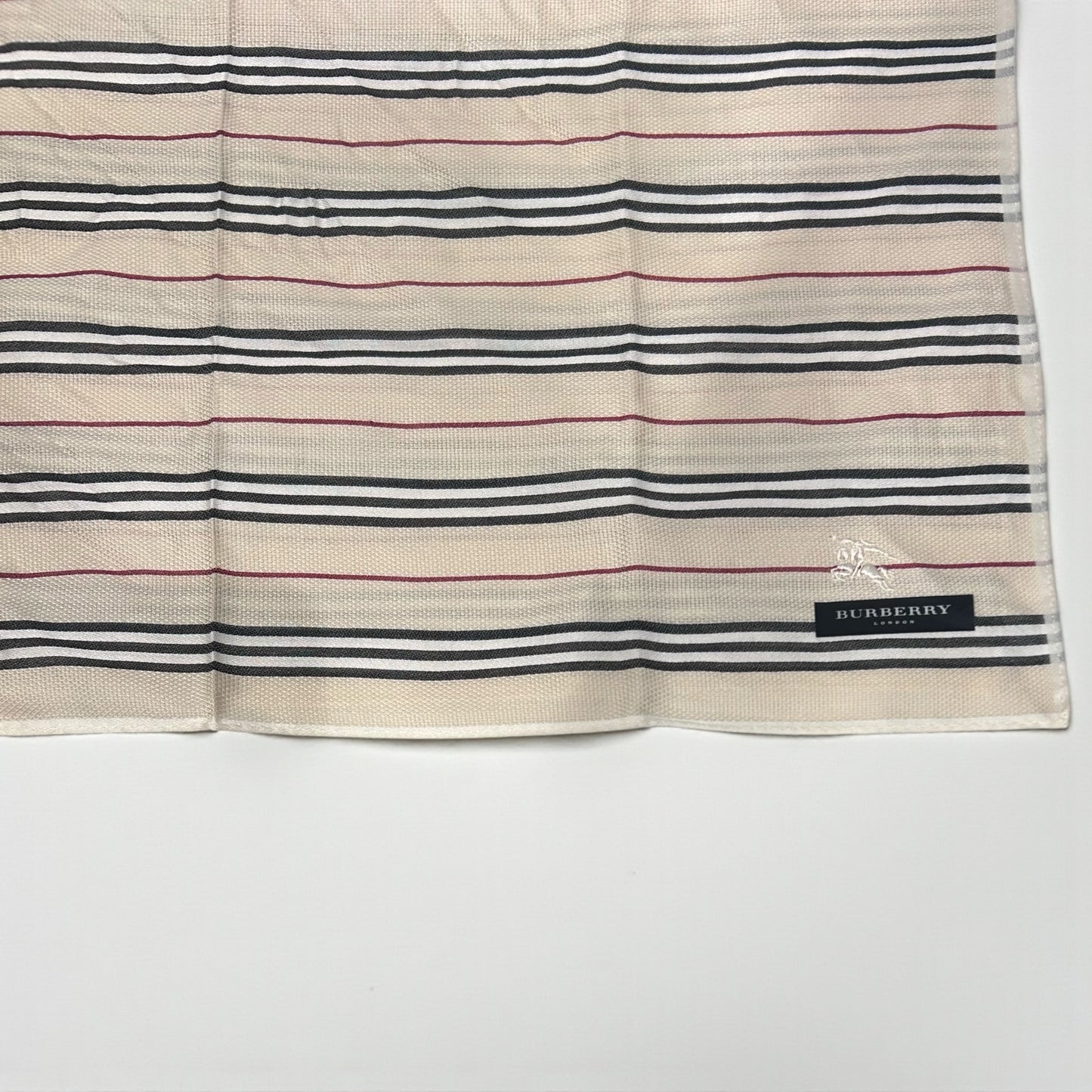 Vintage Burberry Striped Handkerchief Scarf|2000s