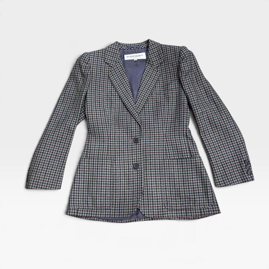 Vintage Yves Saint Laurent Wool Check Blazer | Late 1980s–Early 1990s
