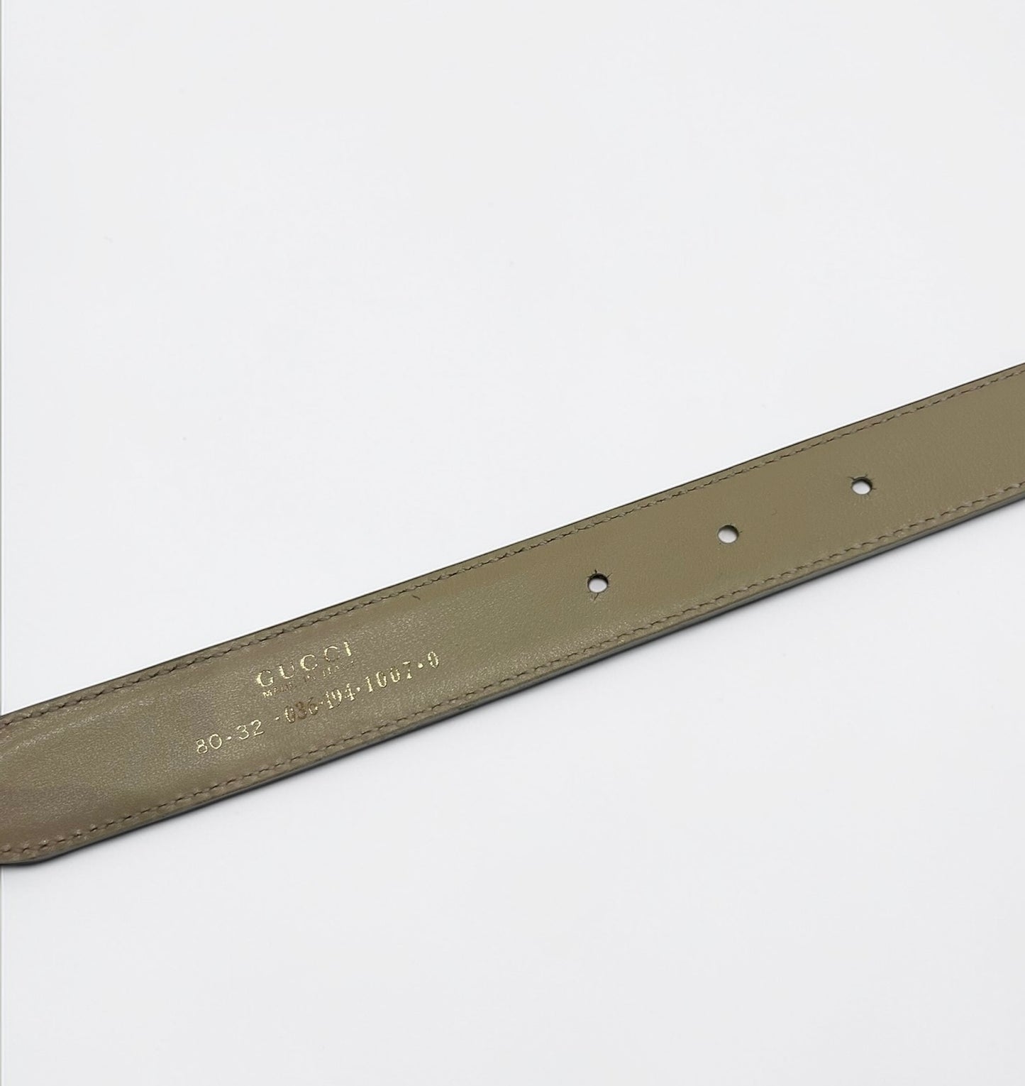 Vintage Gucci Interlocking Buckle Leather Belt| Late 1990