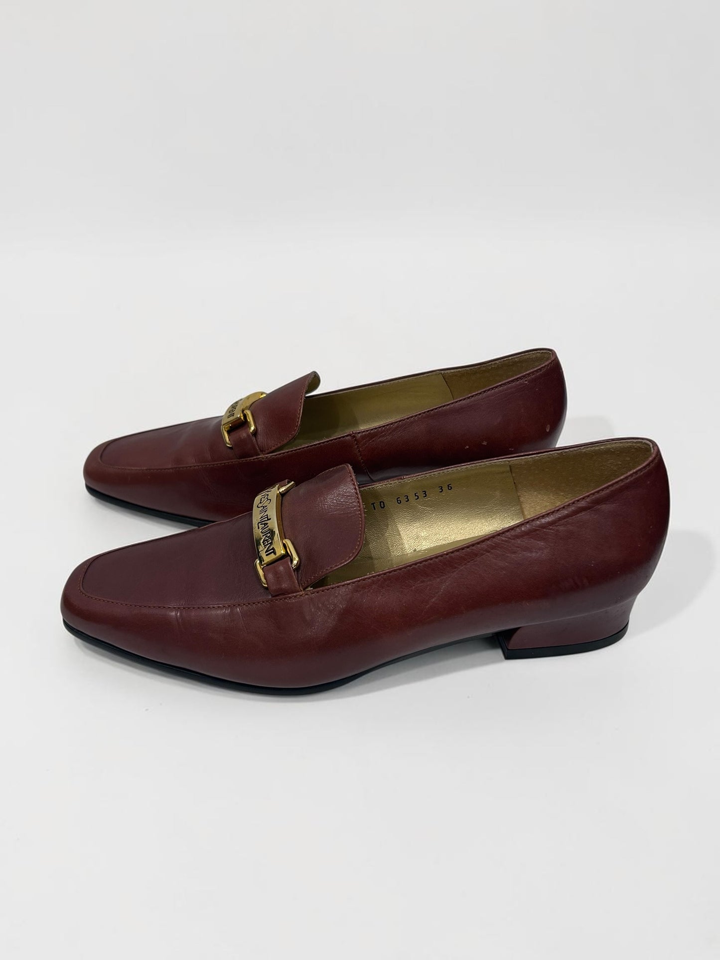 Vintage Yves Saint Laurent Vintage Leather Loafers|90s