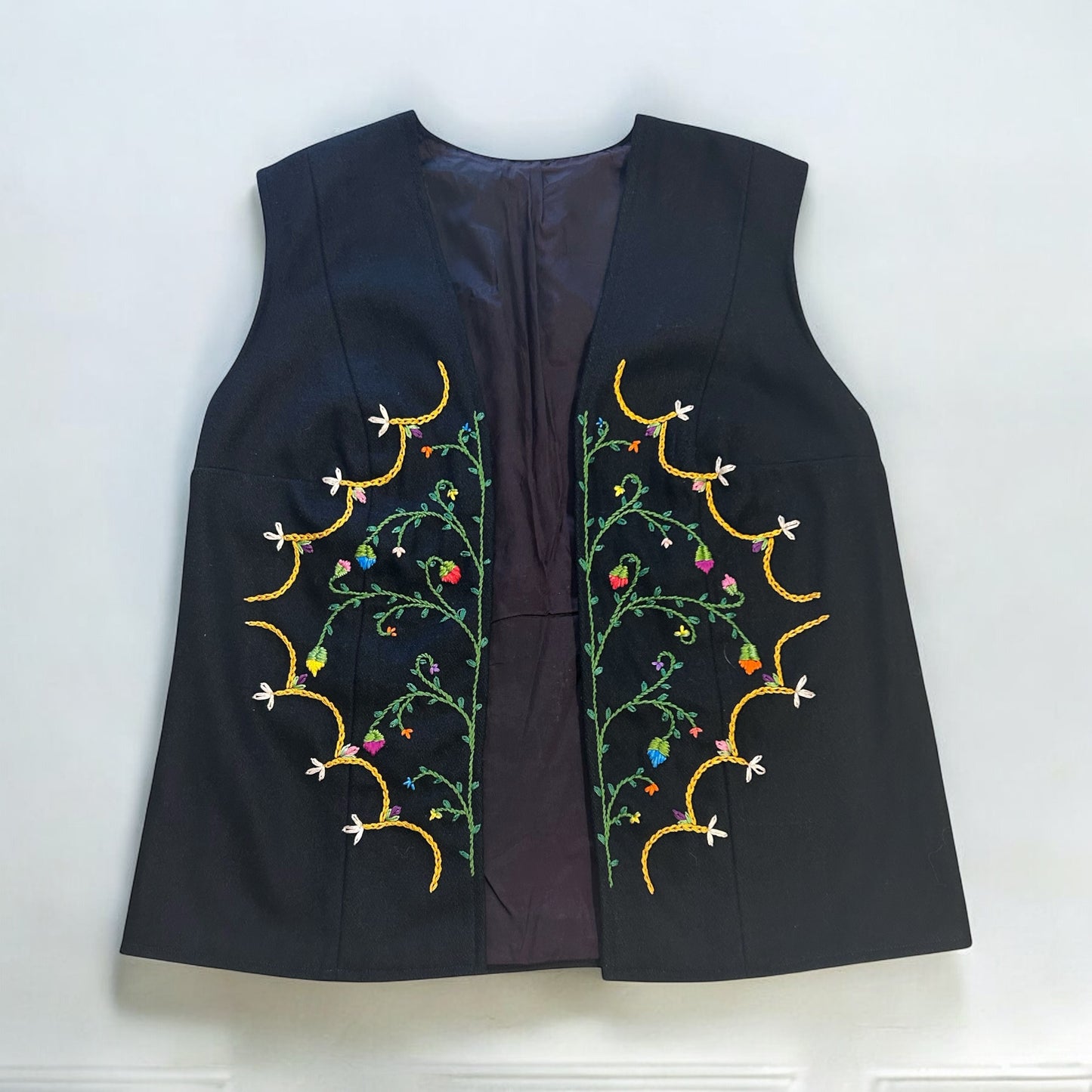 Vintage Handmade Embroidered Vest
