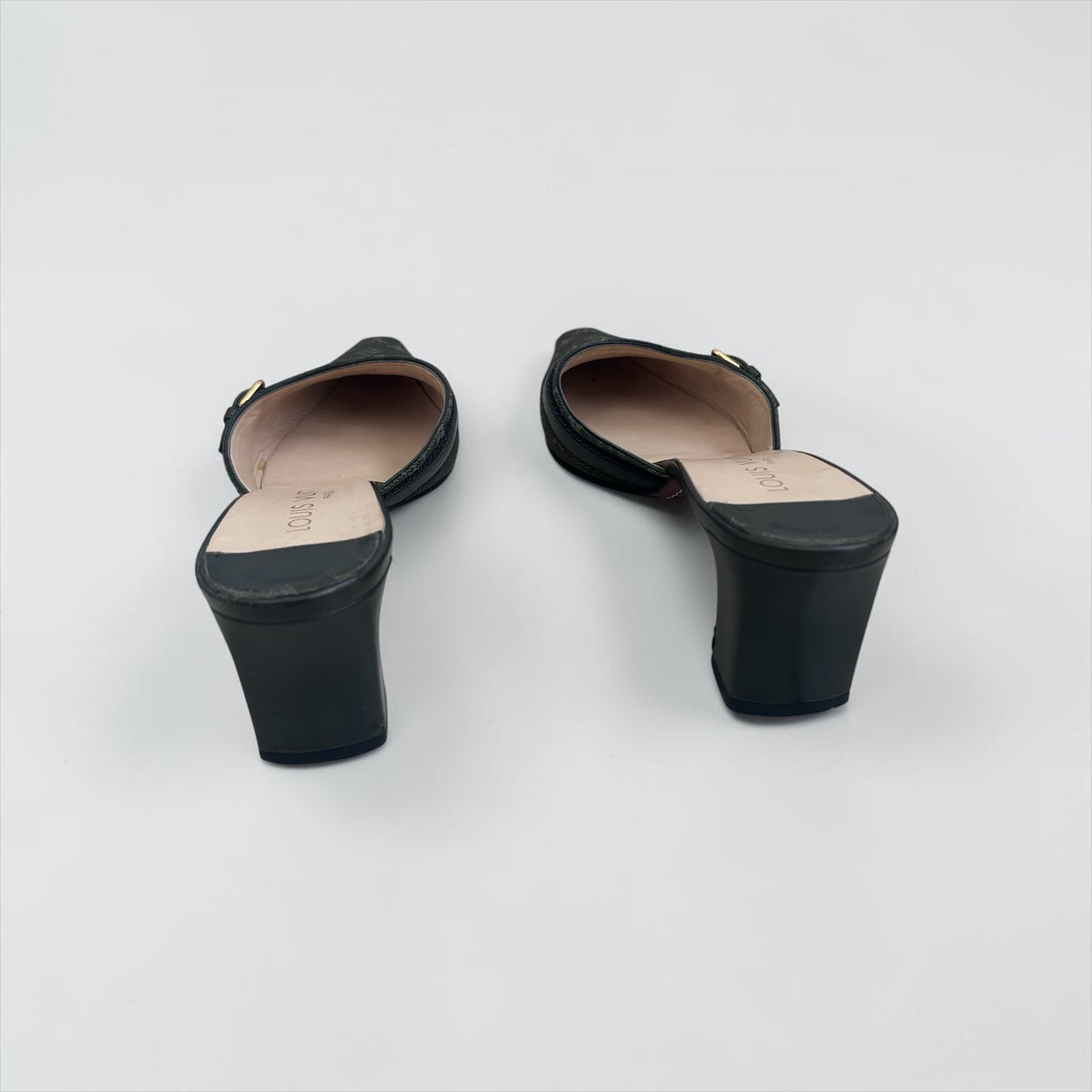Louis Vuitton Monogram Mini Lin Canvas Mules|Early 2000s