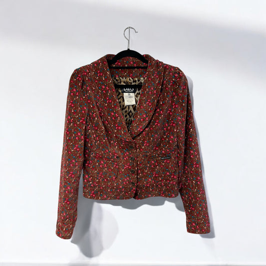 90’s DOLCE AND GABBANA Floral Velvet Jacket