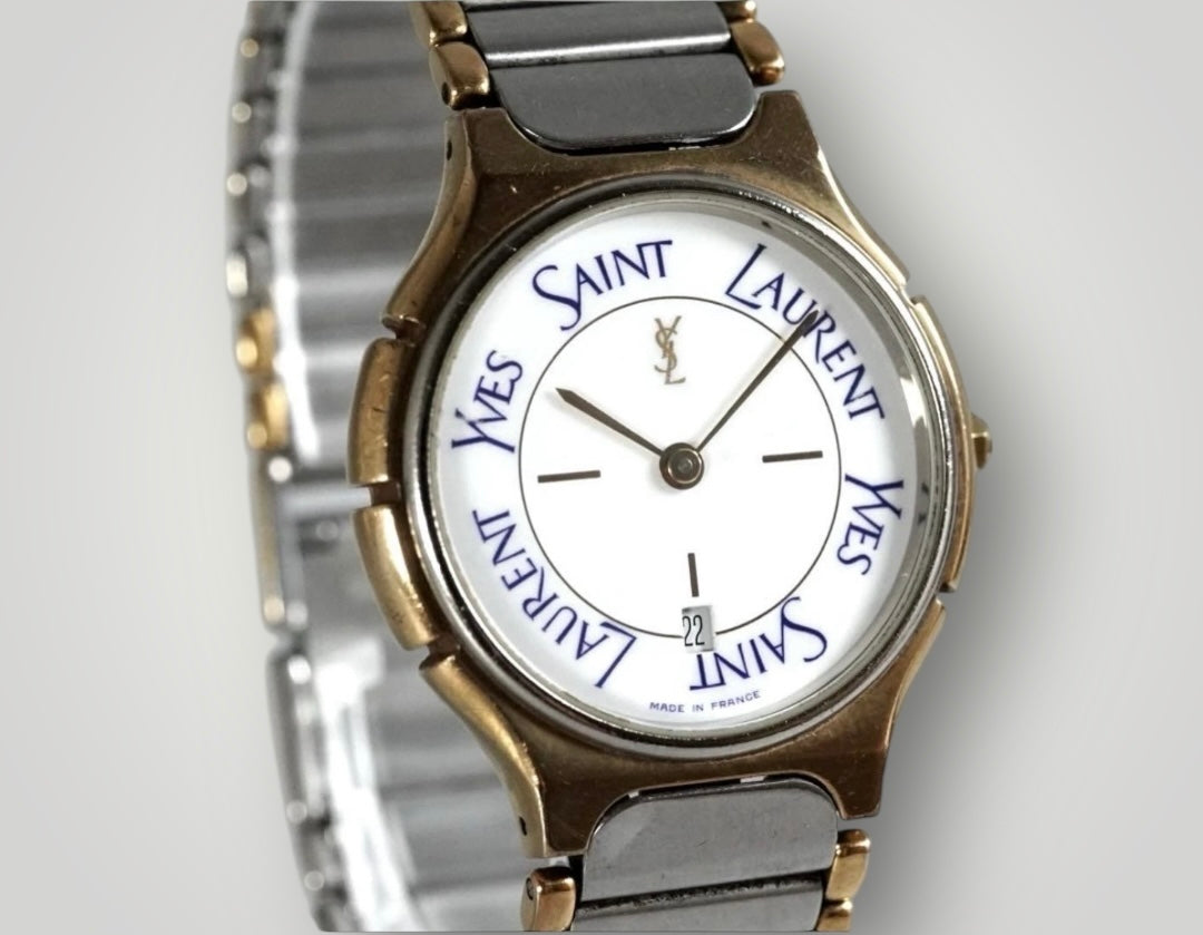 Vintage Yves Saint Laurent Two-Tone Watch