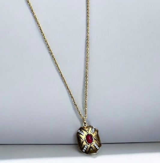 Lanvin Gold-Tone Pendant Necklace |Late 80s / Early 90s