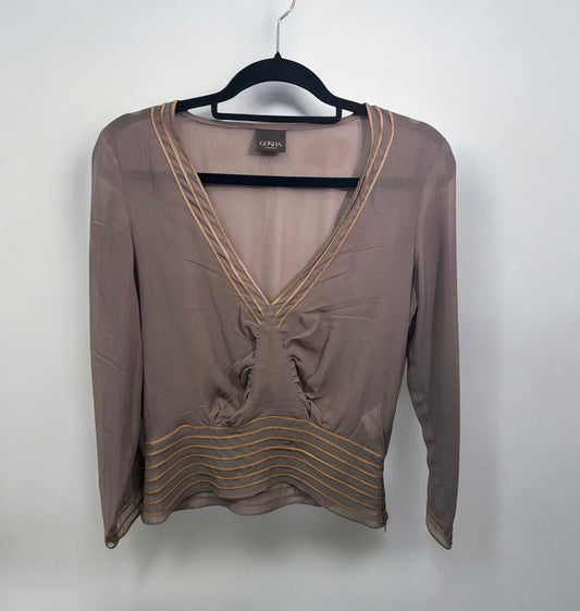 Silk Blouse with Leather Details from the Gosha Line by Vero Moda
