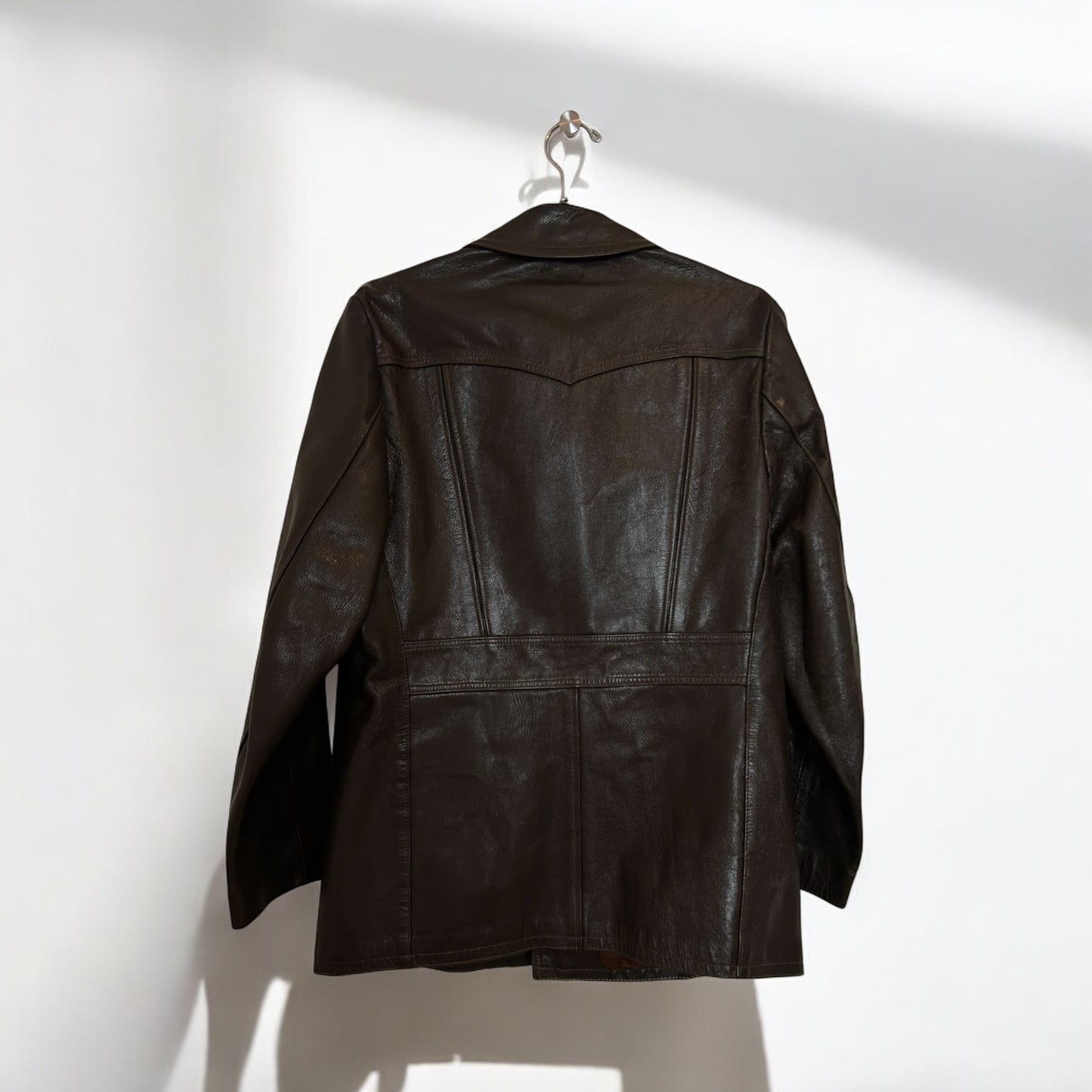 Vintage dark brown leather jacket