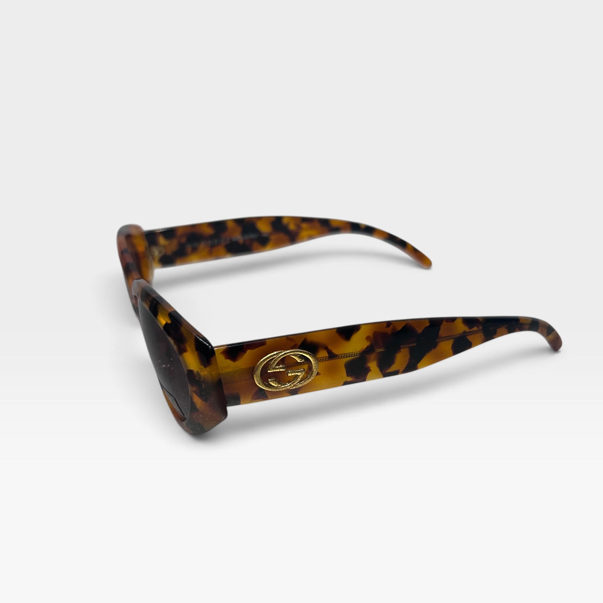 Vintage Gucci Tortoiseshell Oval Sunglasses | 1990s