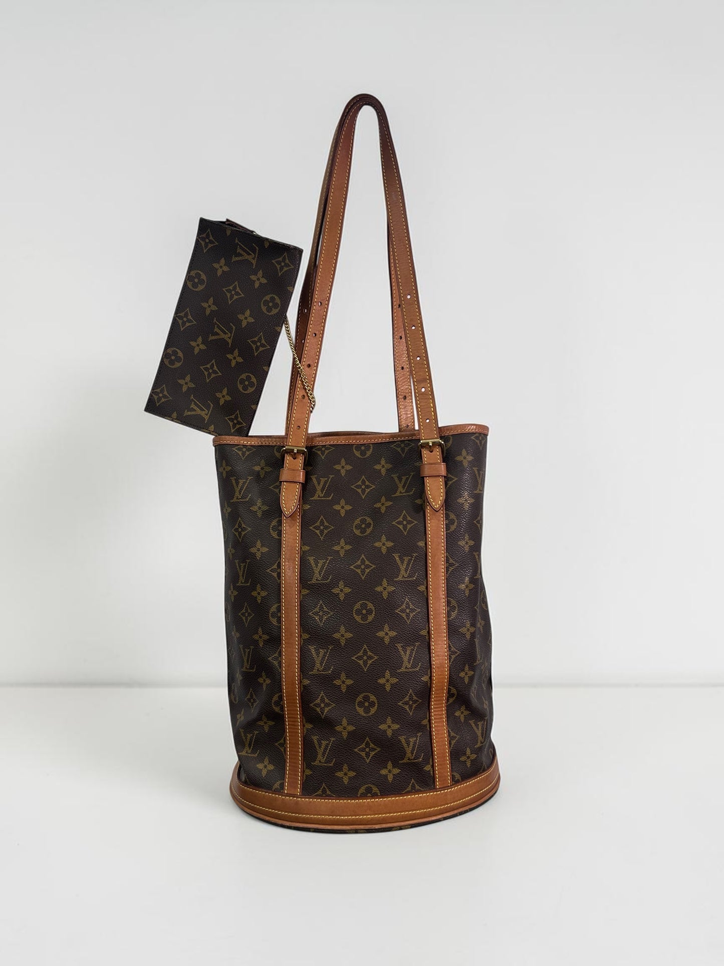 Vintage Louis Vuitton Monogram Bucket GM Tote Bag with Pochette | Late 1990s