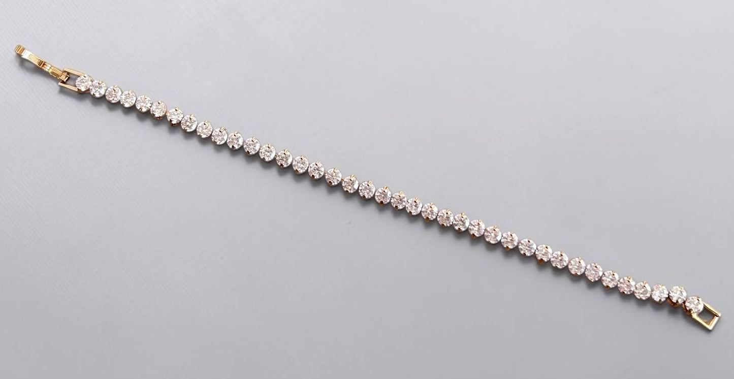 Gold Plated Tennis Bracelet| Late 90s
