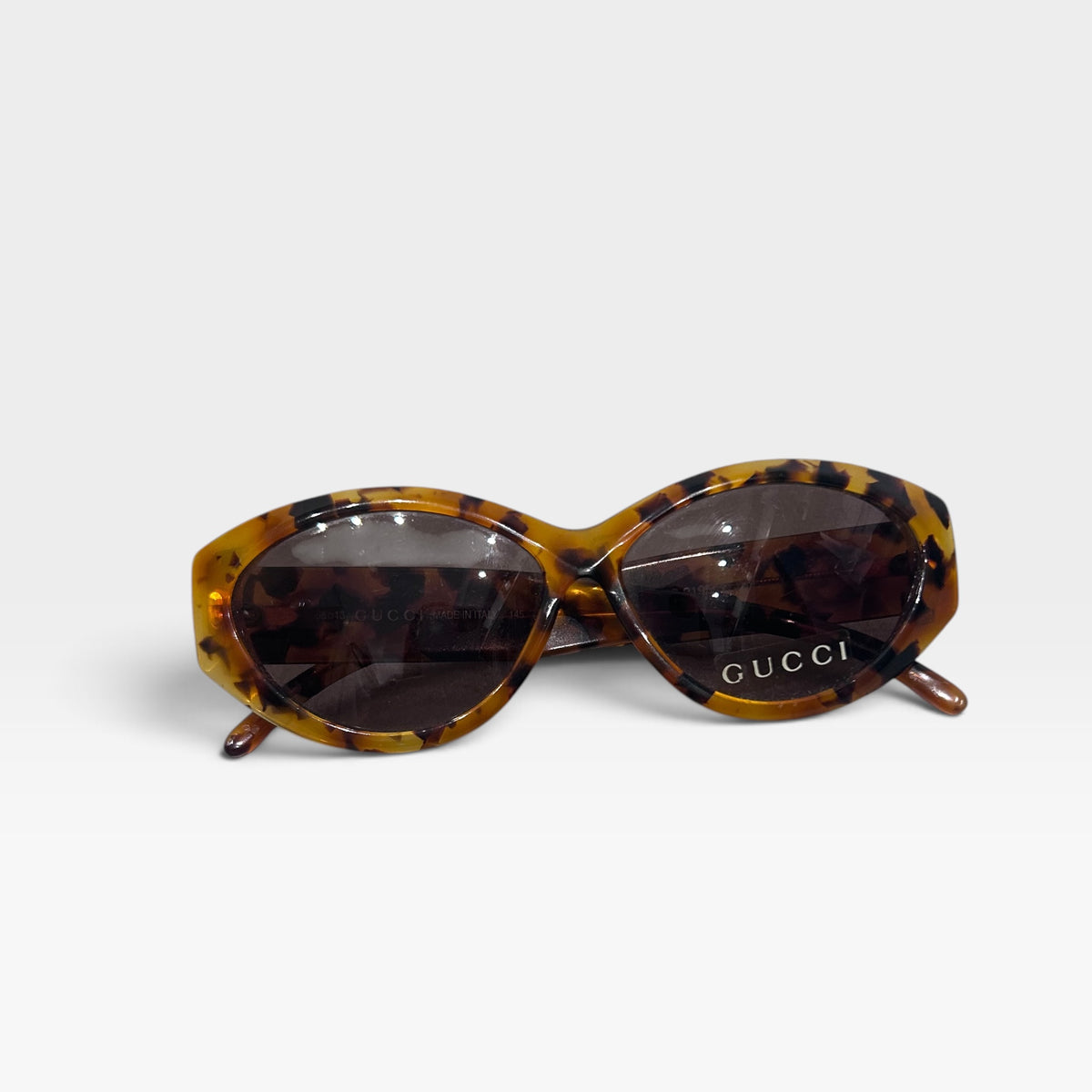 Vintage Gucci Tortoiseshell Oval Sunglasses | 1990s