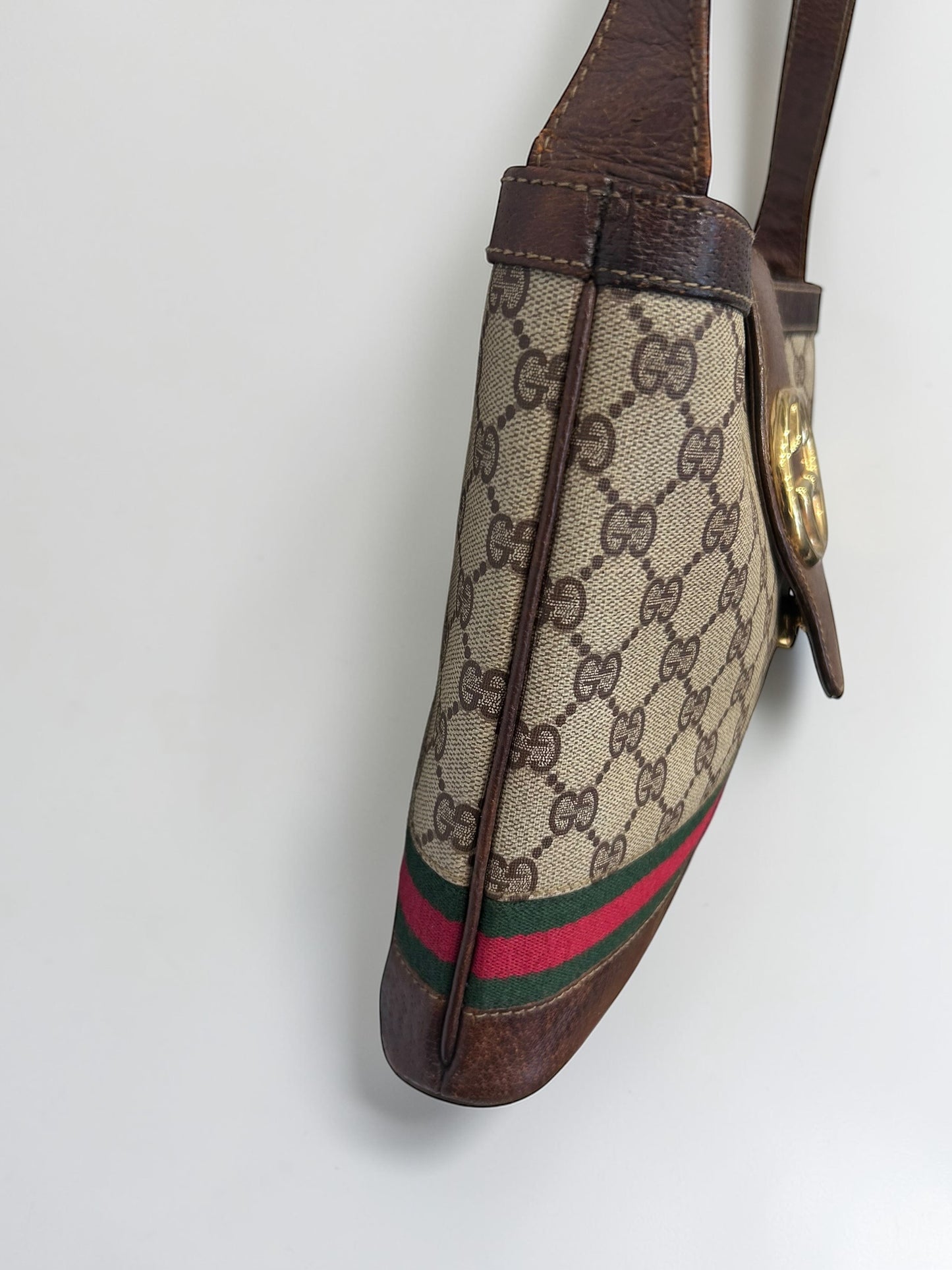 Vintage Gucci Monogram Web Shoulder Bag | 1980’s