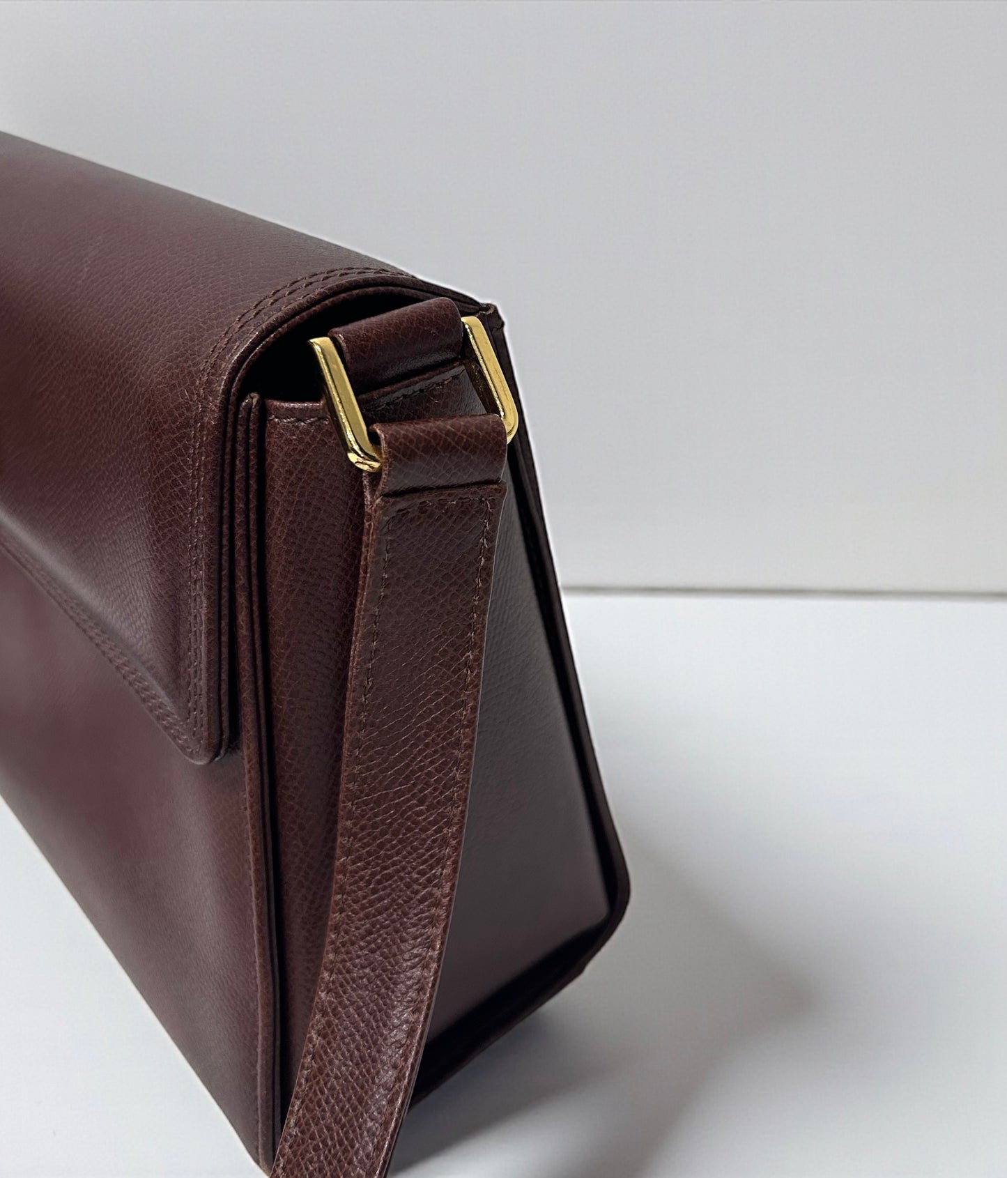 Vintage Valentino Brown Leather Crossbody Bag with Tassel Detail