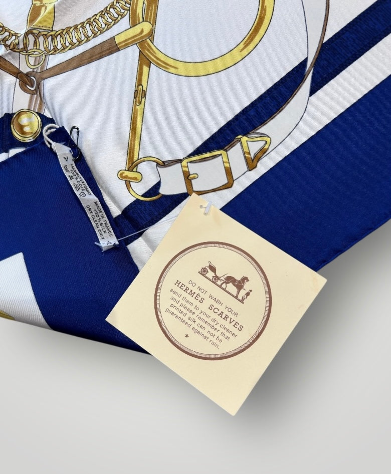 Vintage Hermès “Éperon d’Or” Vintage Silk Scarf