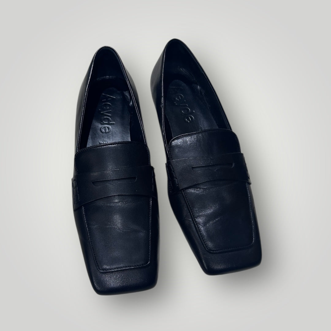 Aeyde Black Leather Loafers