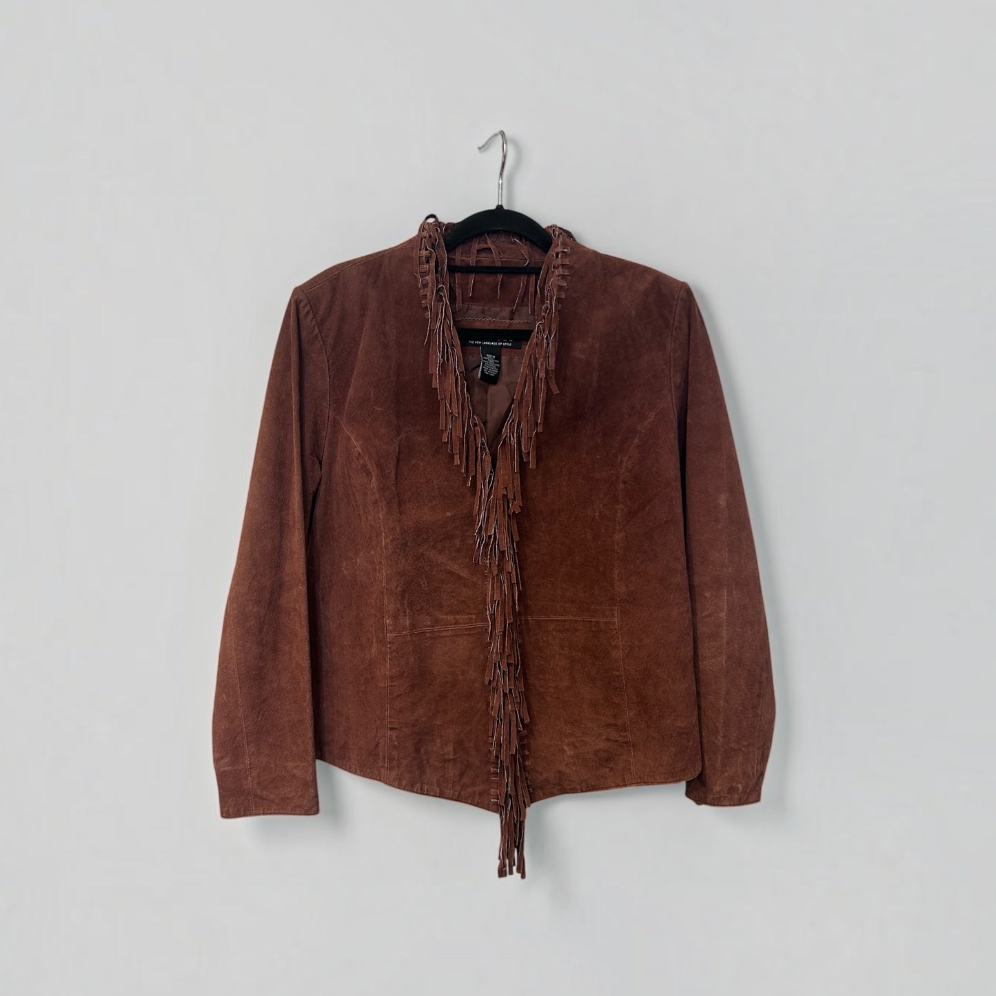 Vintage Brown Suede Fringe Jacket|Early 2000s