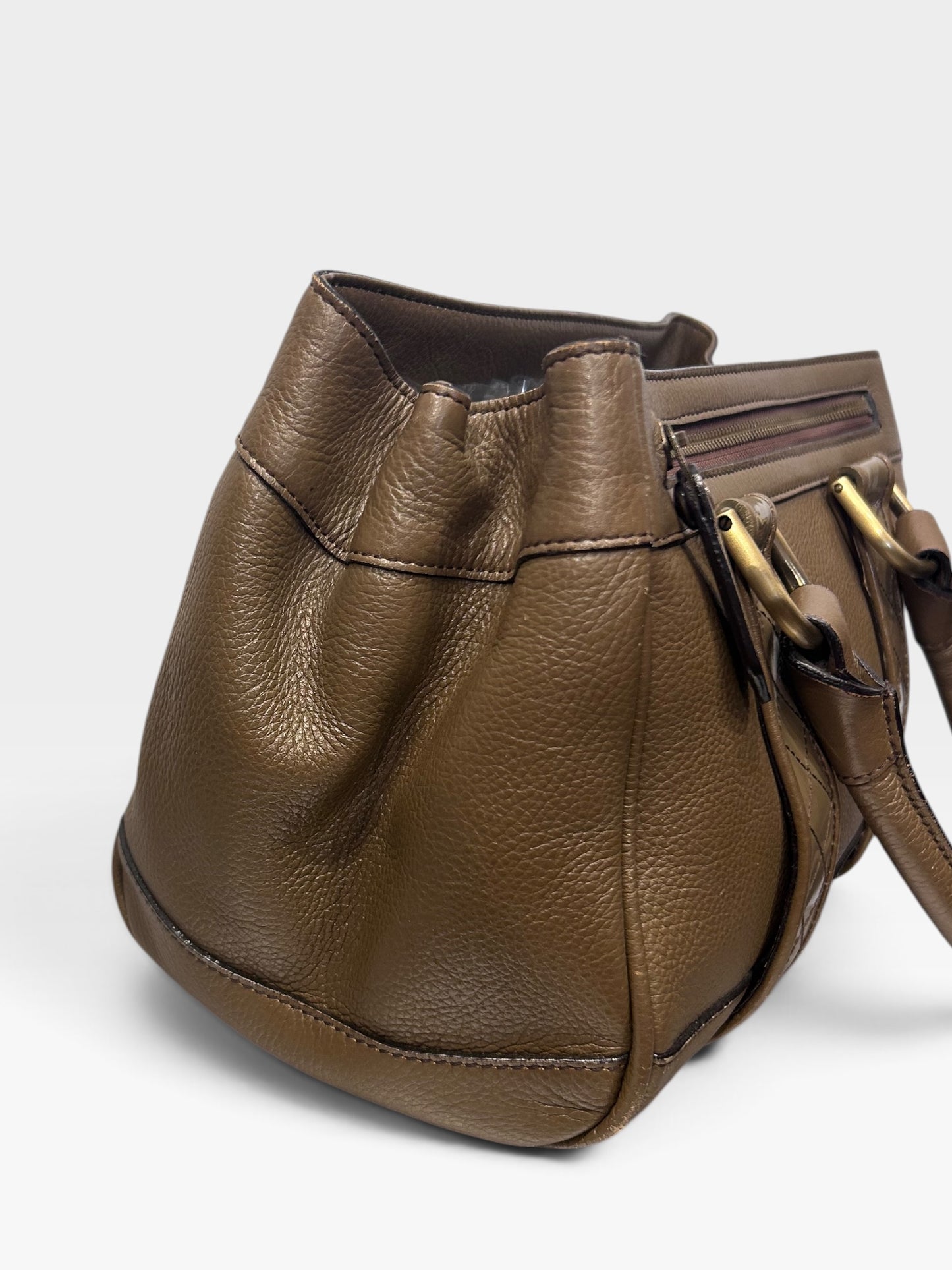 Vintage Burberry Leather Shoulder bag |Early 2000s