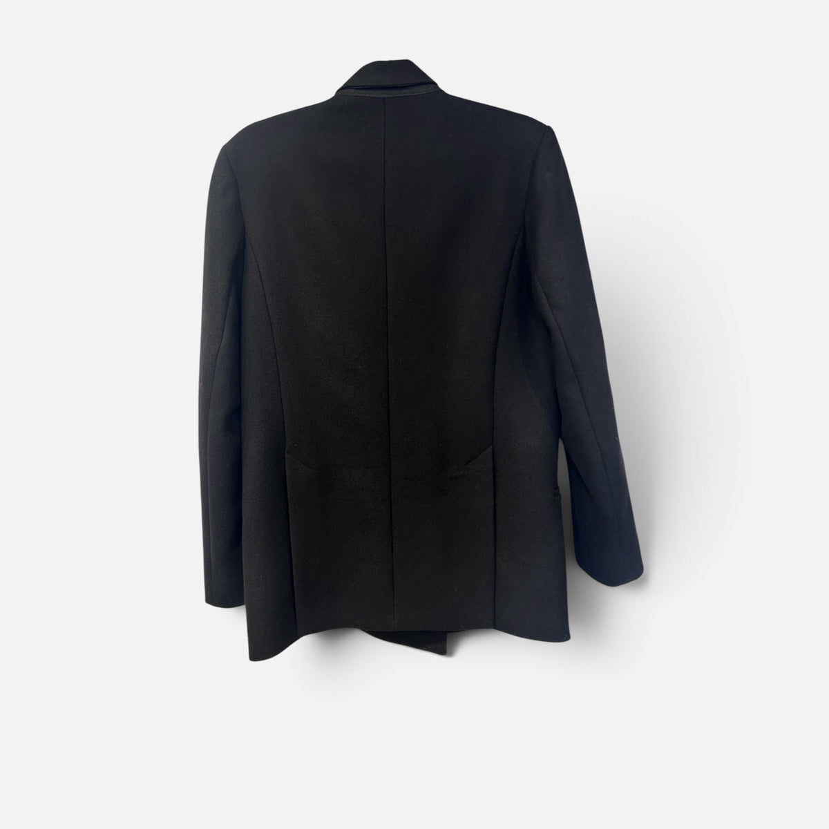 TOTEME Black Double-Breasted Wool Blazer