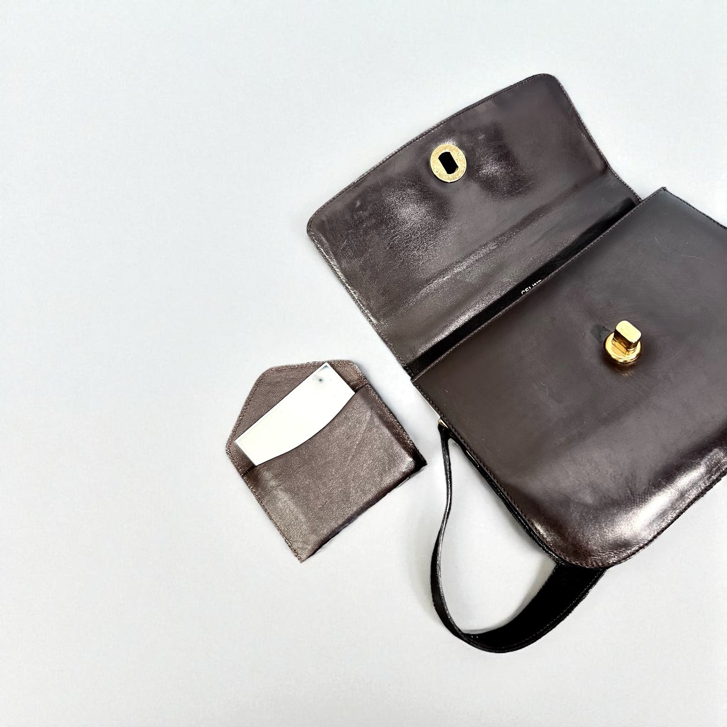 Vintage Celine Chocolate Brown Shoulder Bag – 1990s