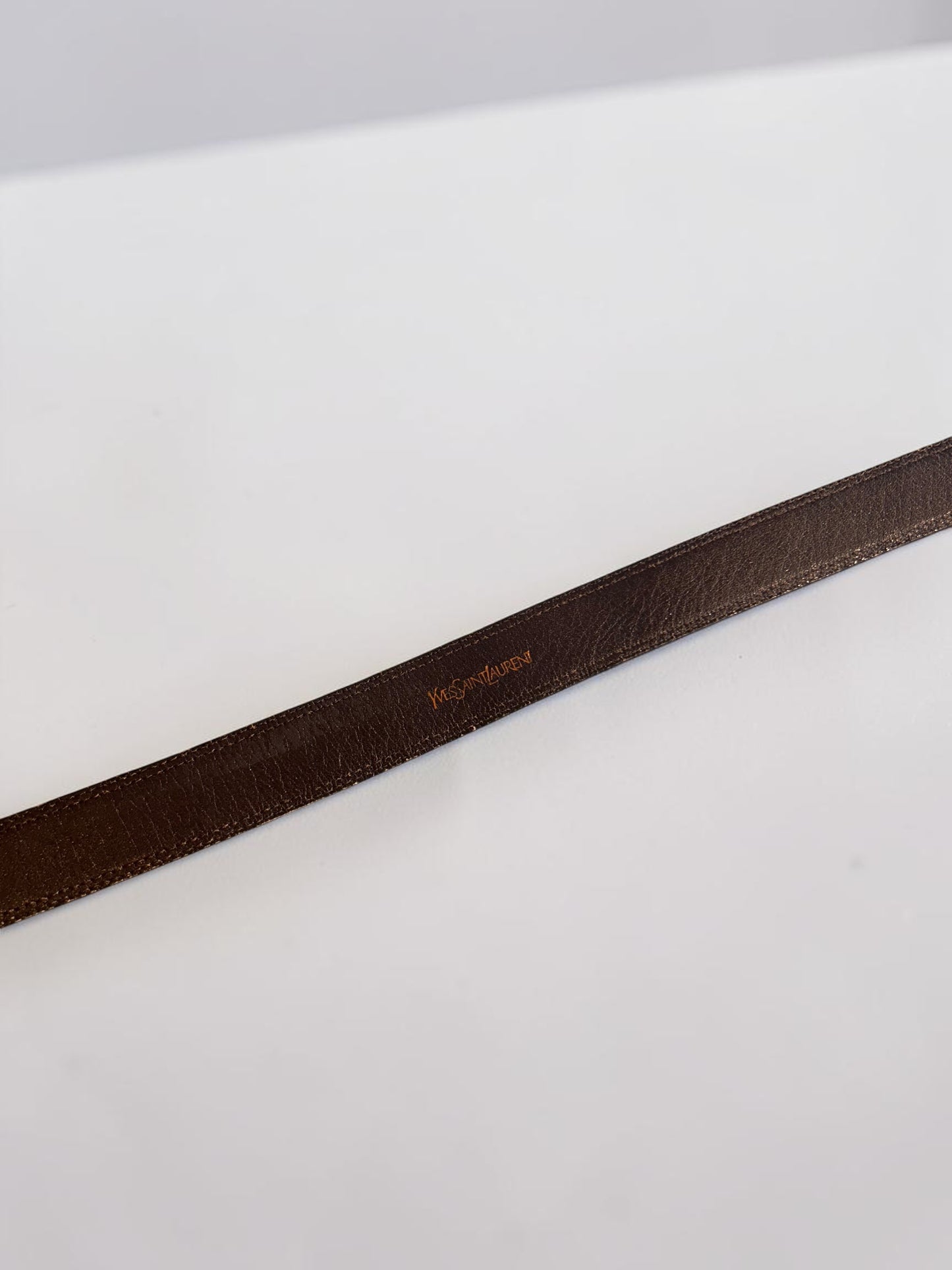 Vintage Yves Saint Laurent Brown Leather Belt|Late 90׳s
