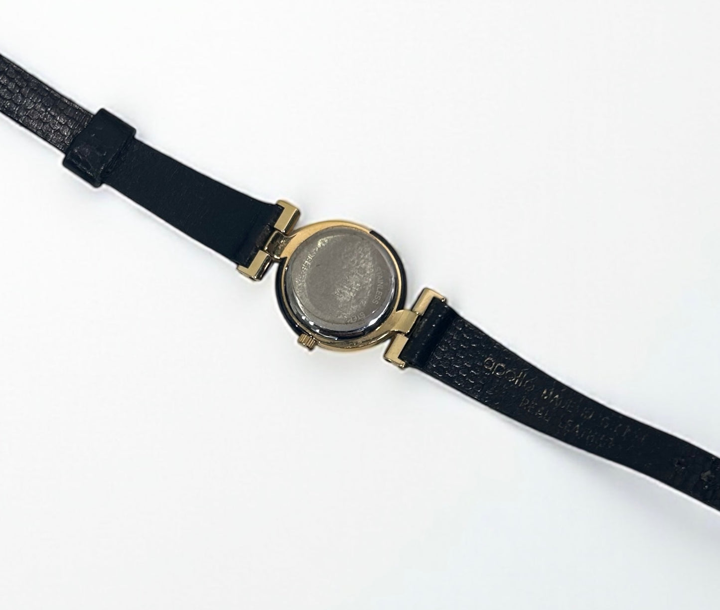 Linika Genève Swiss Made Black & Gold Vintage Watch
